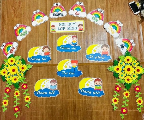 trang trí lớp học tiểu học 11