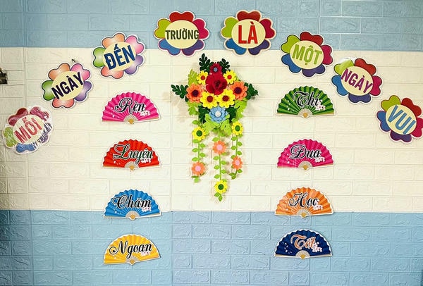 trang trí lớp học tiểu học 4