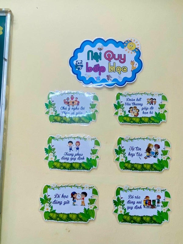 trang trí lớp học tiểu học 7