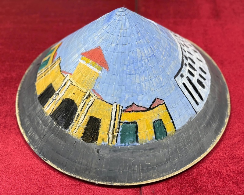 trang trí nón lá đơn giản