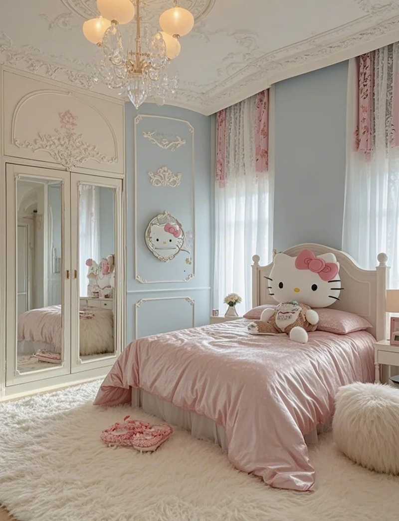 trang trí phòng hello kitty 10