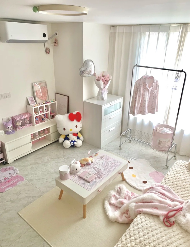 trang trí phòng hello kitty 11