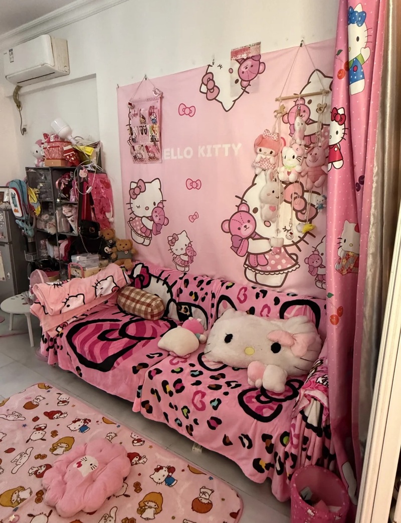 trang trí phòng hello kitty 22
