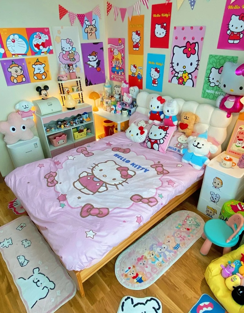 trang trí phòng hello kitty 27