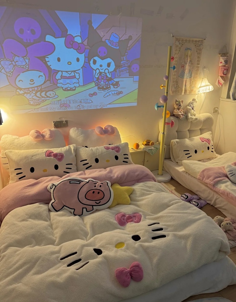 trang trí phòng hello kitty 3