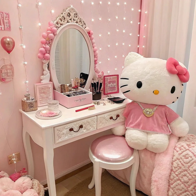 trang trí phòng hello kitty 