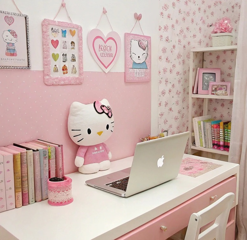 trang trí phòng hello kitty 31
