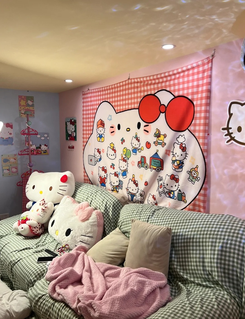 trang trí phòng hello kitty 40