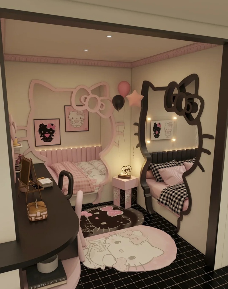 trang trí phòng hello kitty 5