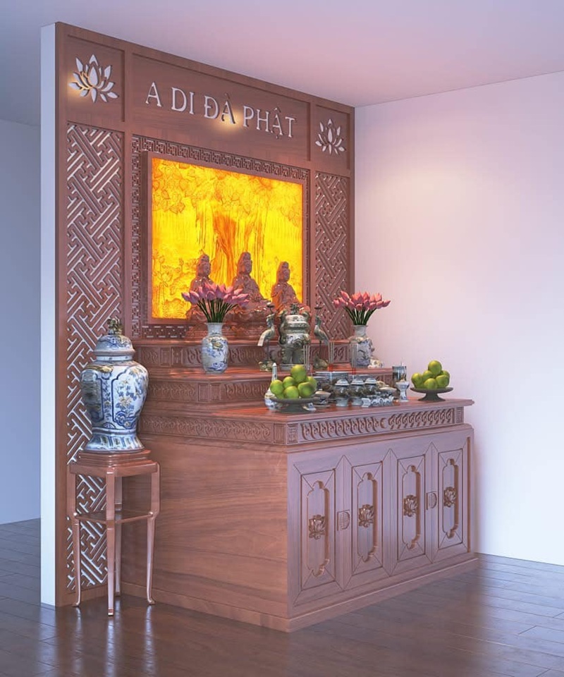 trang trí phòng thờ 11