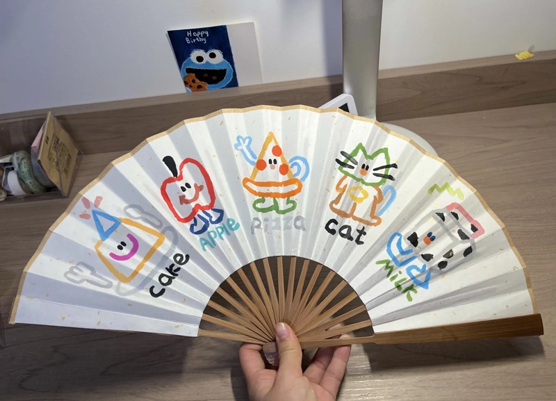 trang trí quạt giấy 1
