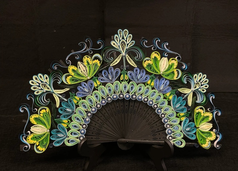 trang trí quạt giấy 3