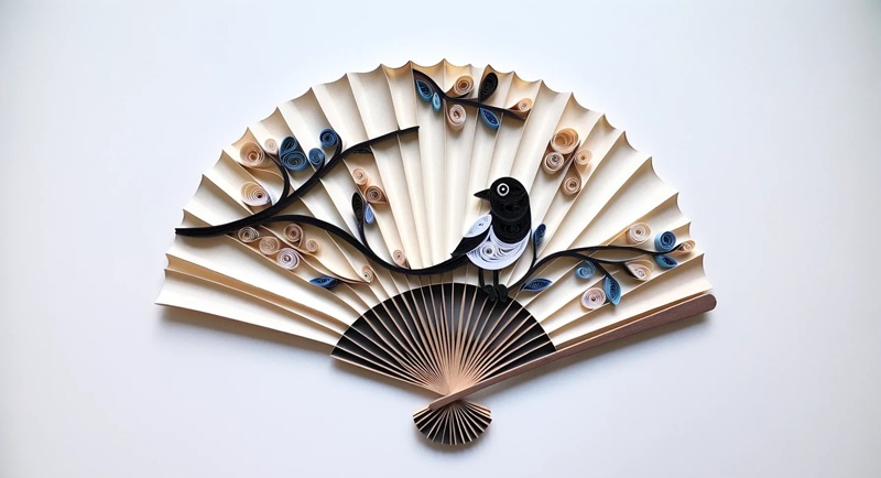 trang trí quạt giấy 36