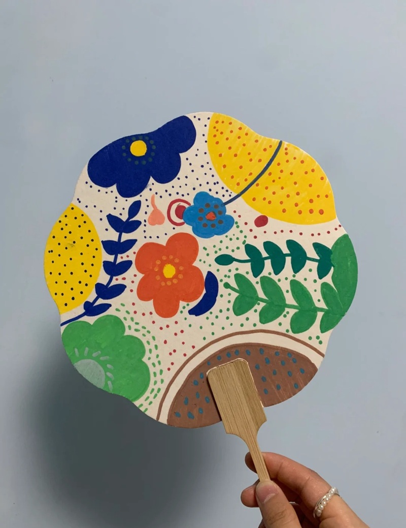 trang trí quạt giấy 9