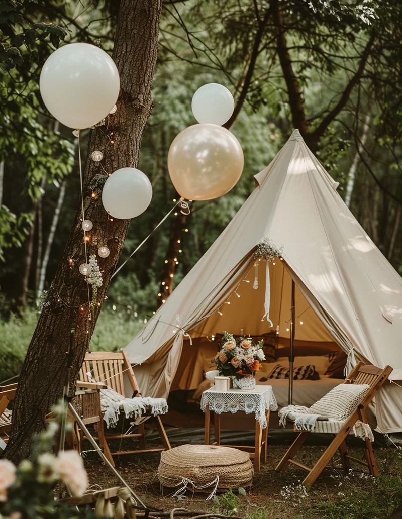 trang trí trại hè​