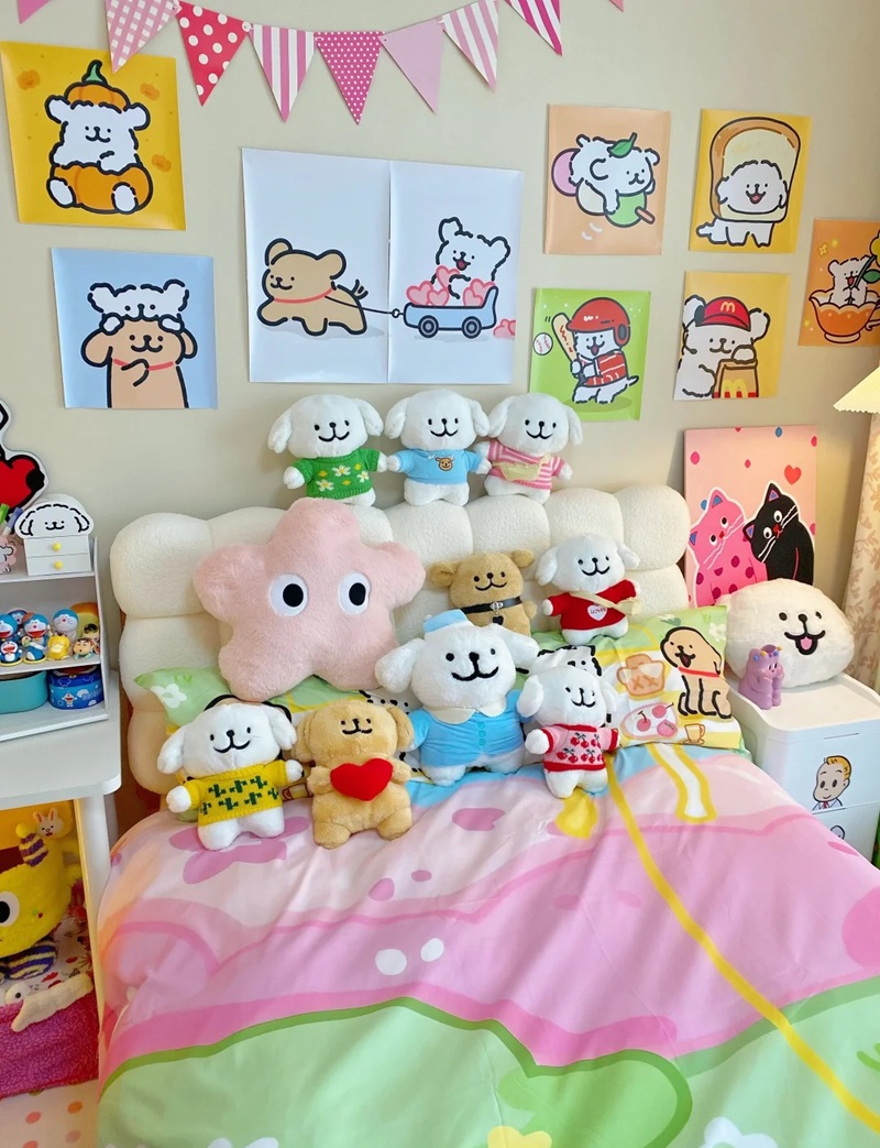 trang trí tường phòng ngủ 40