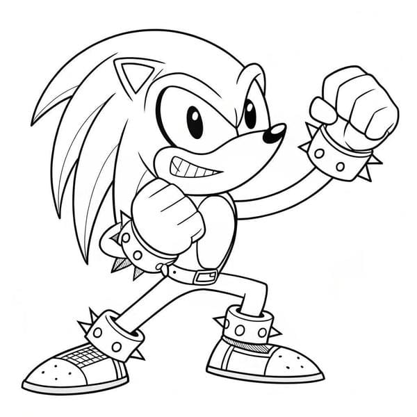 Tranh tô màu Sonic 1