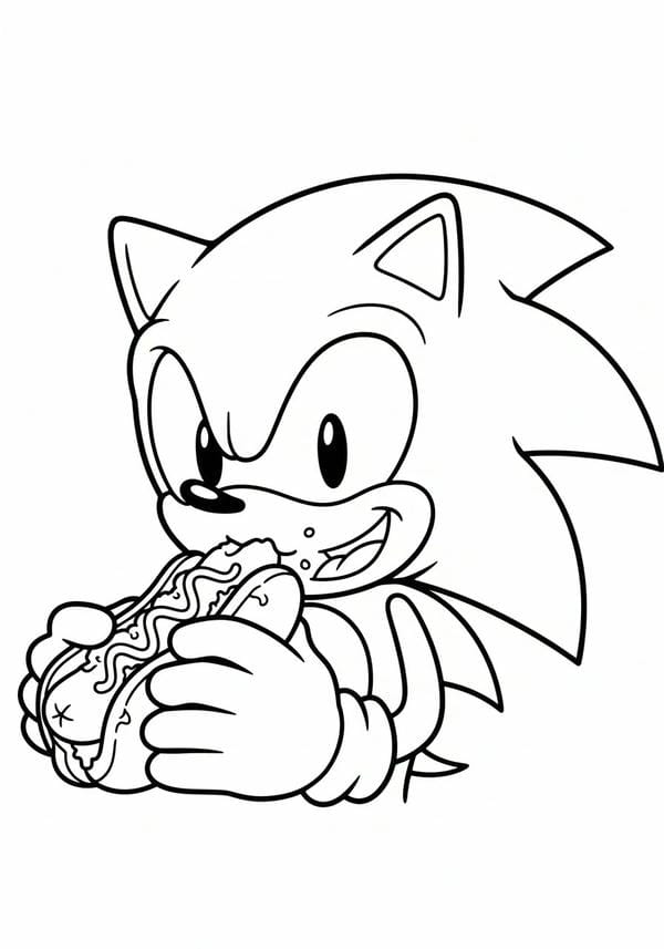 Tranh tô màu Sonic 10