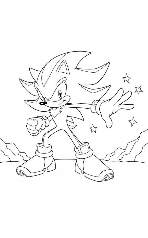 Tranh tô màu Sonic 25