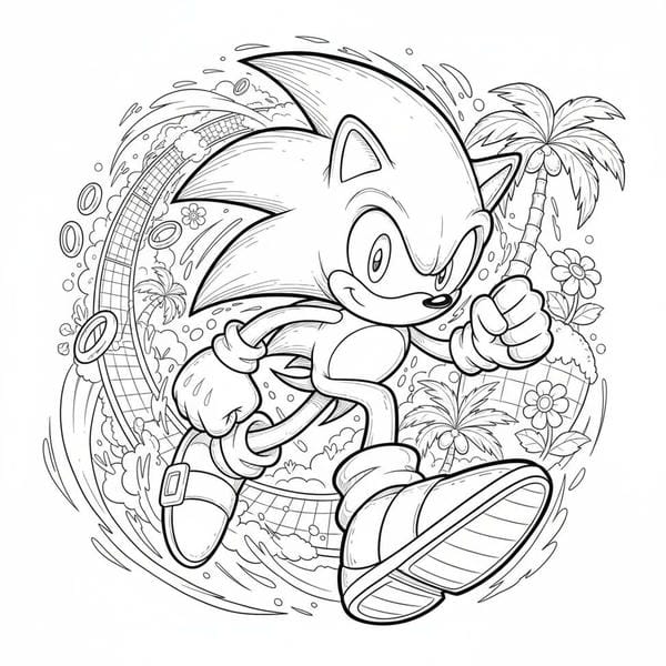 Tranh tô màu Sonic 33