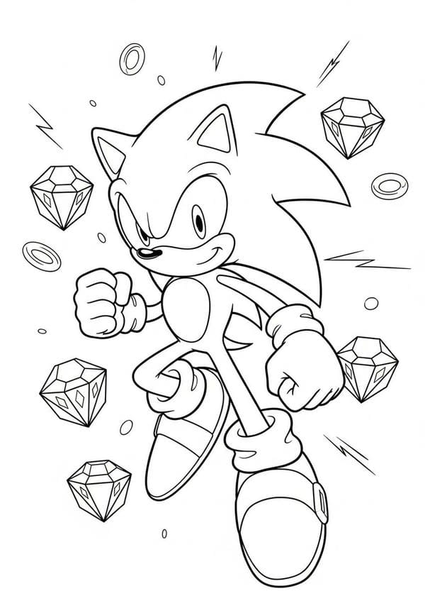 Tranh tô màu Sonic 37