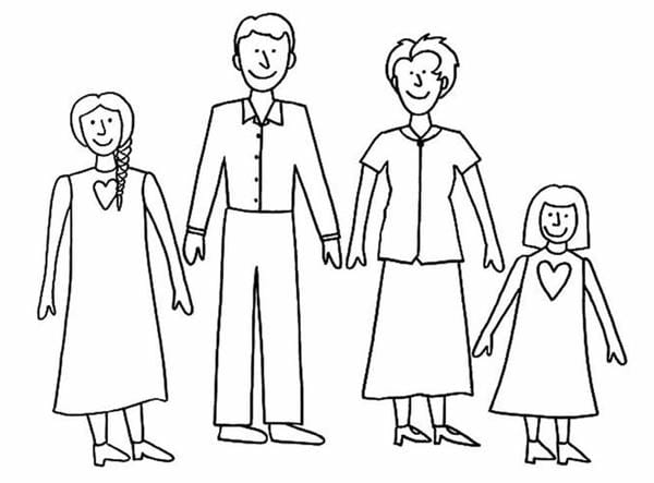 Tranh tô màu gia đình 4 người (15)