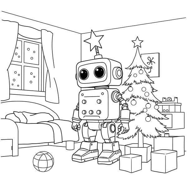 Tranh tô màu robot (10)