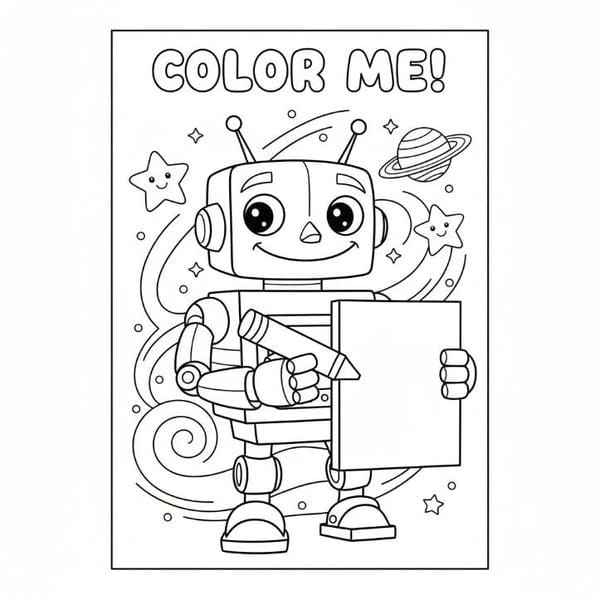 Tranh tô màu robot (5)