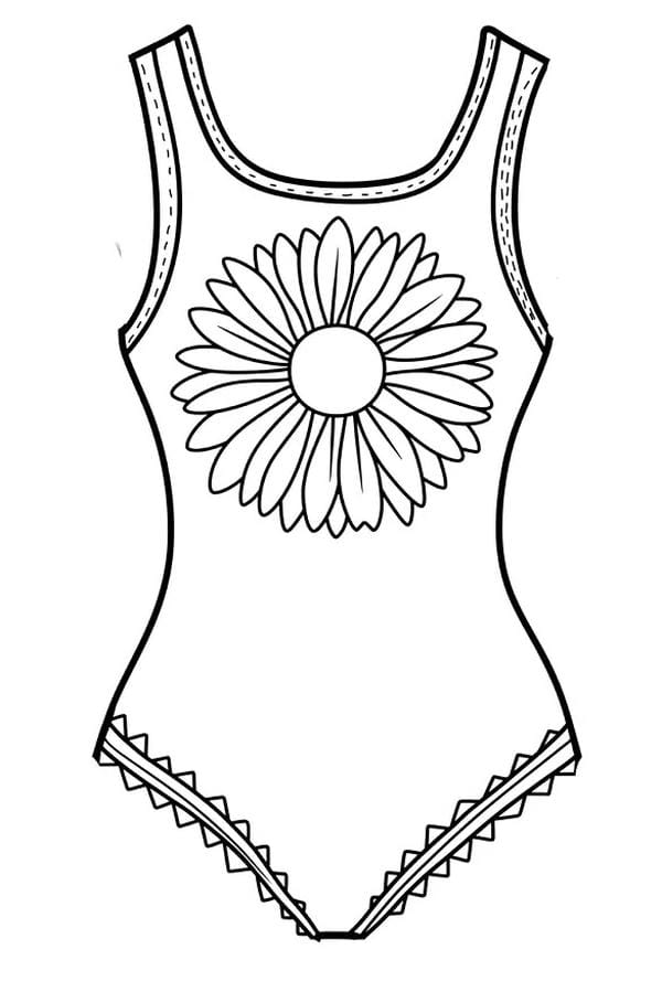 Tranh tô màu trang phục mùa hè 12