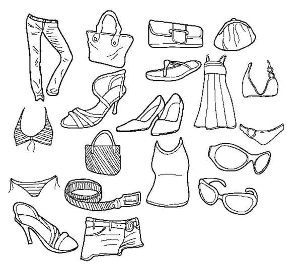 Tranh tô màu trang phục mùa hè 15