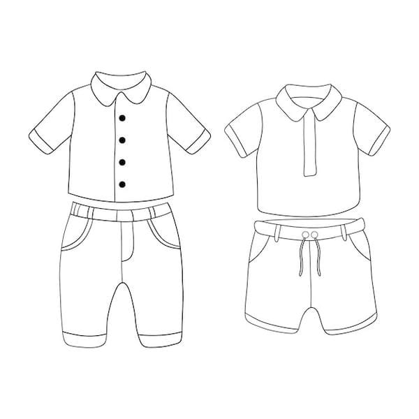 Tranh tô màu trang phục mùa hè 17