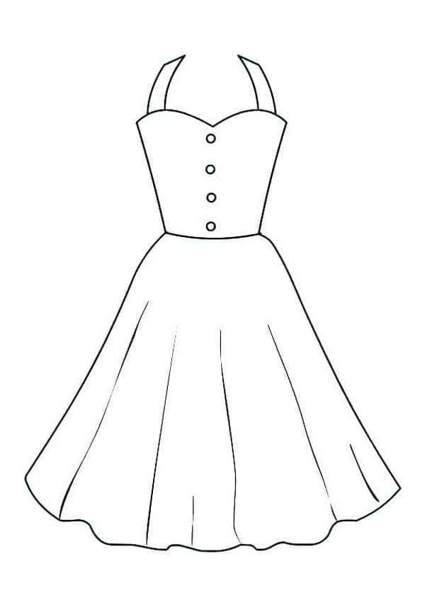 Tranh tô màu trang phục mùa hè 20