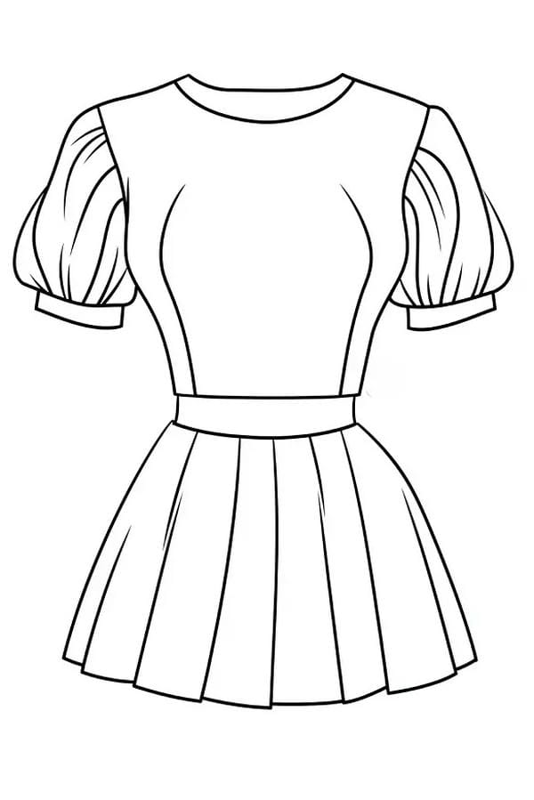 Tranh tô màu trang phục mùa hè 22