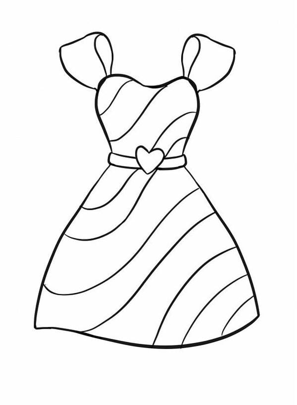 Tranh tô màu trang phục mùa hè 26