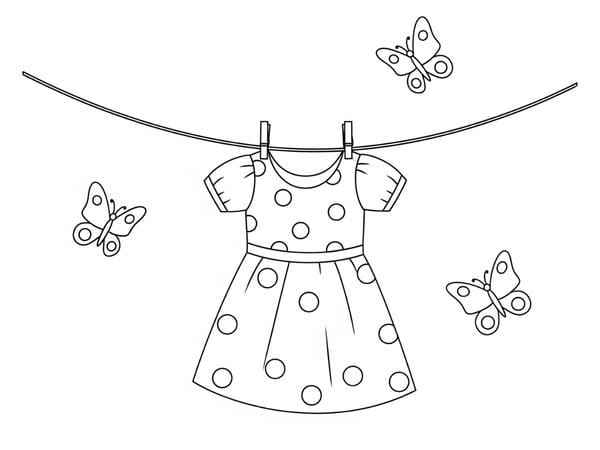 Tranh tô màu trang phục mùa hè 4