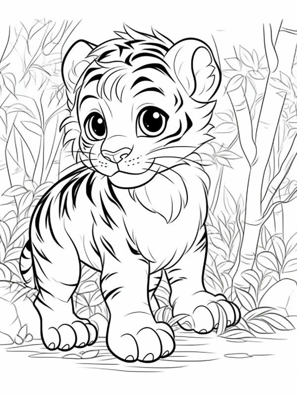 bé tô màu con hổ