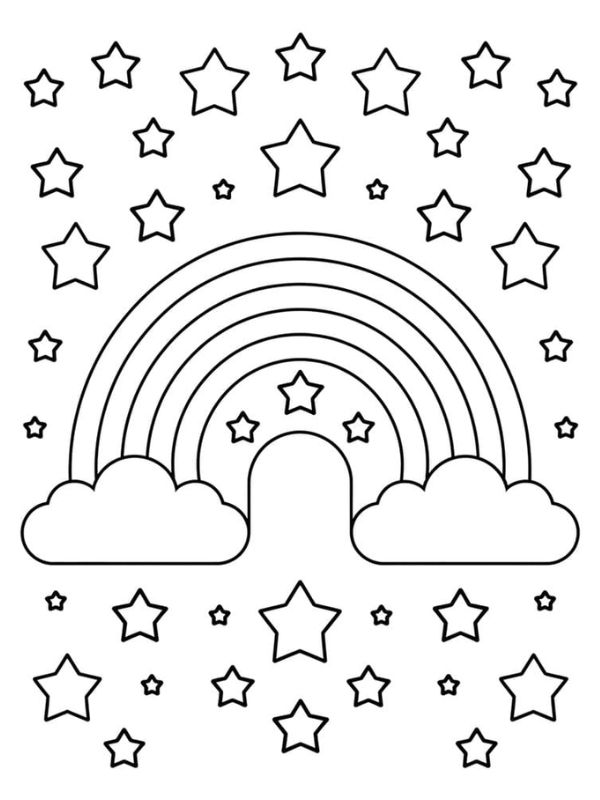 cầu vồng tô màu