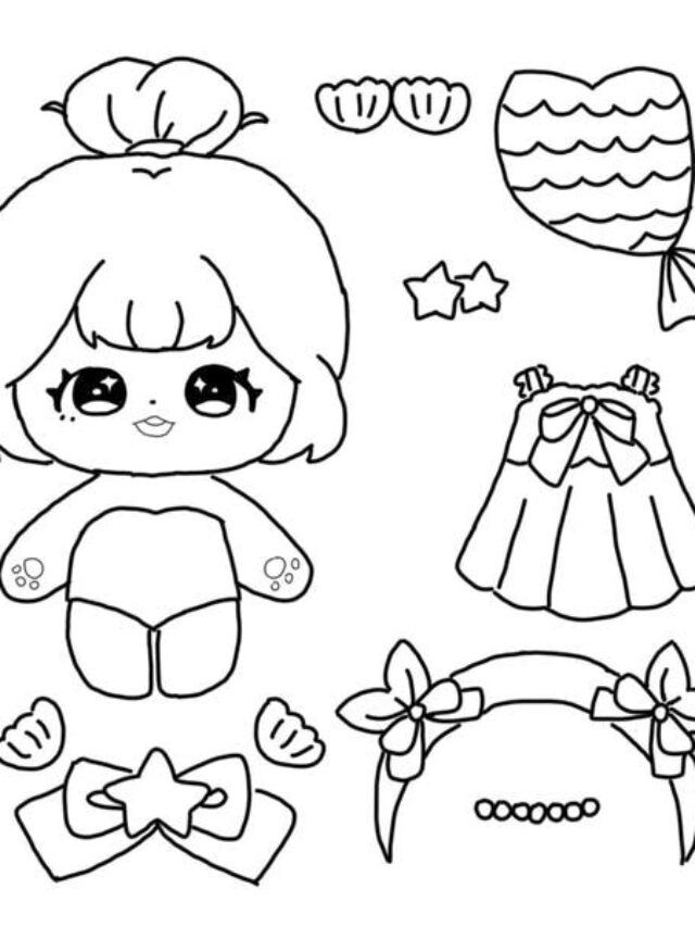 tô màu búp bê giấy 17