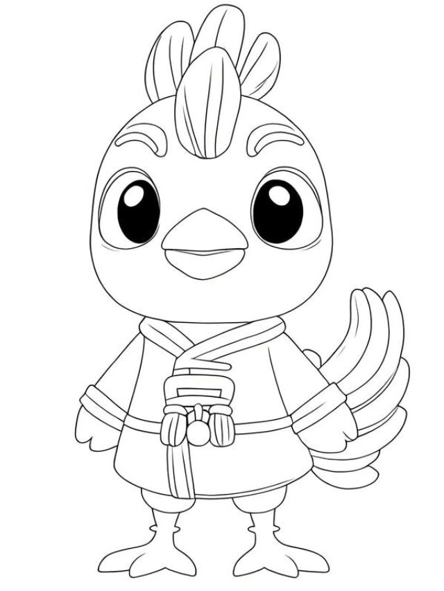 tô màu con gà trống 14