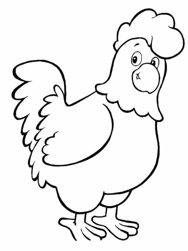 tranh tô màu con gà mái 17tranh tô màu con gà mái 17