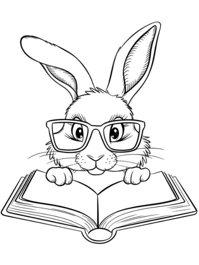 tranh tô màu con thỏ 11