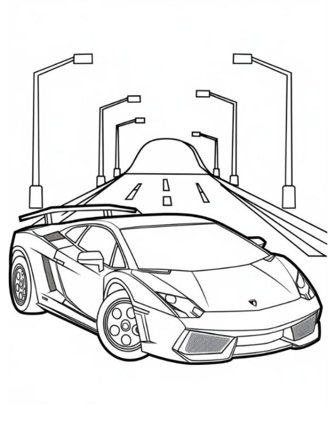 tranh tô màu ô tô lamborghini 20