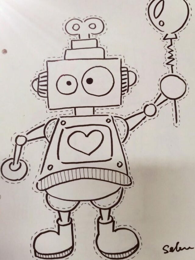 tranh tô màu robot 18