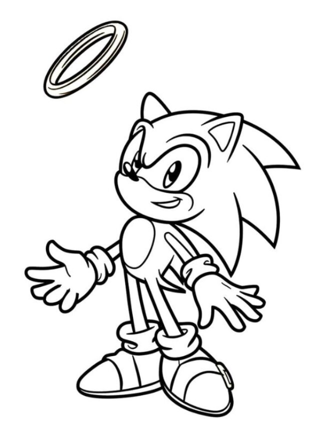tranh tô màu sonic 24
