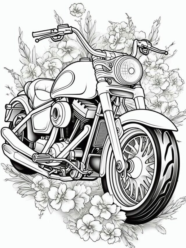 tranh tô màu xe máy 28