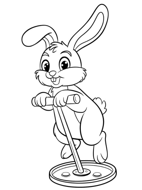 hình ảnh con thỏ cho bé tô màu