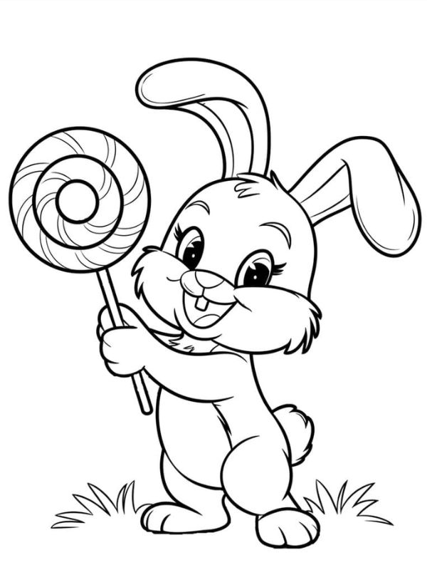 hình ảnh con thỏ tô màu