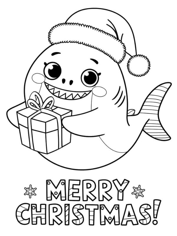 hình cá mập tô màu