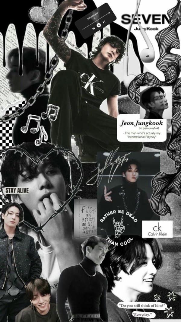 hình nền jungkook trắng đen