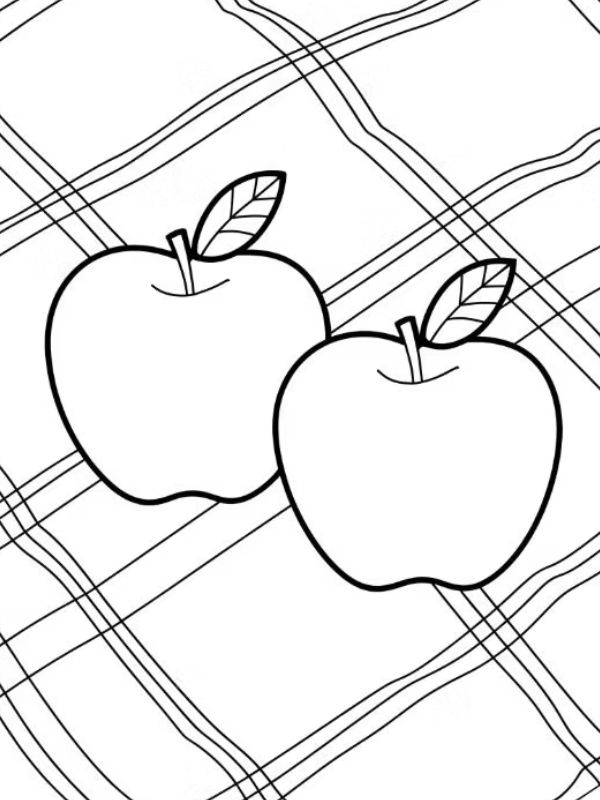 hình quả táo tô màu